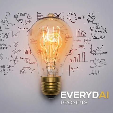 a light bulb in connection with various brainstorming ideas