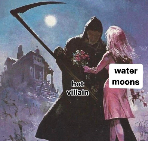 Hot villain and water moons, dark romance 