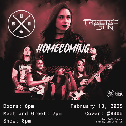 Sunfyre's Homecoming social media graphic in English.