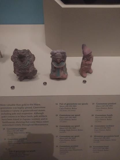 More valuable than gold to the #Maya, #greenstone was highly prized. Greenstone includes a variety of green-colored stones, including jade and serpentine. Although jade's source is in Maya lands, jade artifacts have been found in Zapotec territory and in #Teotihuacan, showing that some Maya rulers networked widely throughout #Mesoamerica
