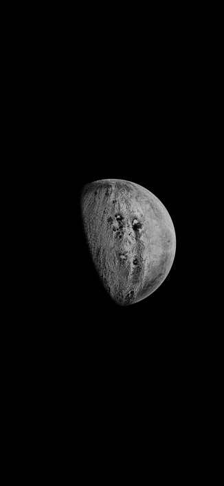 À black and White 3D Planet. Thé surface is created with satellite View of north Soudan