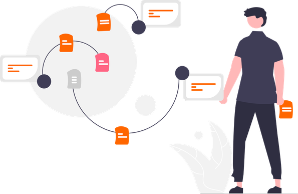 A marketer navigating the email automation maze, moving blocks, triggers and conditional logic here and there.