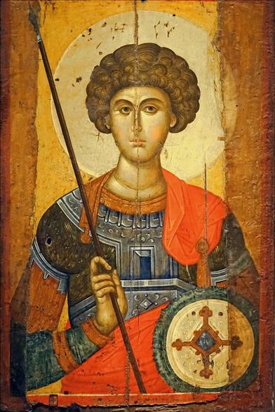 Byzantine icon of George, Athens, Greece. Source: Wikimedia Commonsꜛ (license: CC BY-SA 2.0)