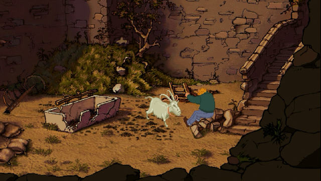 The infamous goat puzzle from Broken Sword: The Shadow of the Templars