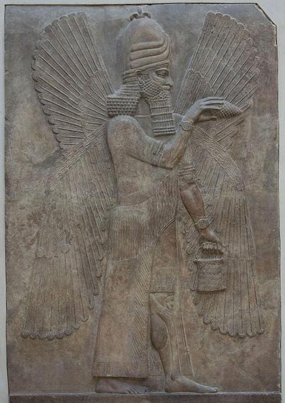 Four-winged Assyrian genius from the palace of Dur Šarrukin, around 710 BCE, Iraqi National Museum Baghdad. Source: Wikimedia Commonsꜛ (license: CC BY 4.0)