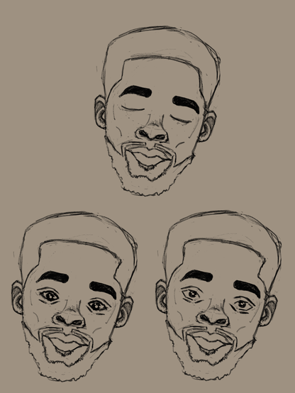 An attempt at sketching the late and great Chadwick Boseman. The sketches don't really capture his essence, but they do look good, at least.