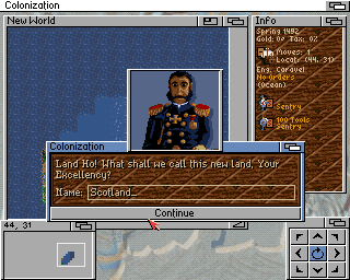 Screenshot of Colonization on the Amiga