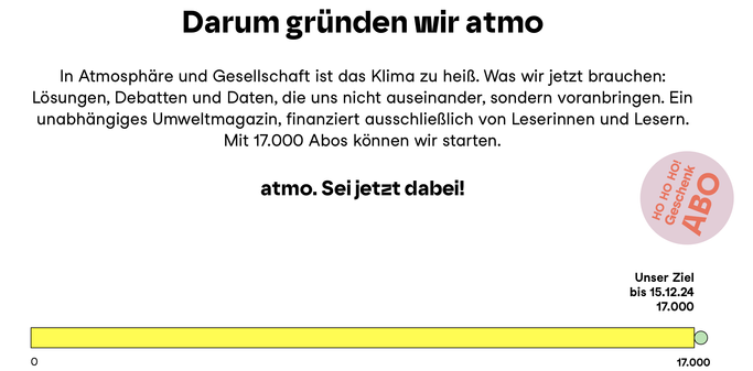 Atmo hat es geschafft, und ich freue mich auf die tollen Ausgaben - digital und gedruckt in 2025. Vielleicht sind wir ja in Bremen mit dem Thema #gehwegparken dabei?