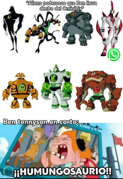 "When you have God-level aliens in the Omnitrix, but Ben always yells: Humungousaur!!
#Ben10 #Humungosaur #BenPriorities #PowerfulAliens

And when you just wanted a simple order, but you get CJ and his crew with the most complete menu on the planet:
'Give me a number 9, clown... and while I'm at it, the whole Grove Street menu.'
#GTA #SanAndreas #Number9 #CJ #FullMenu #RandomMemes