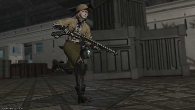 Yozora charges in for the raid in the Underground Subway.