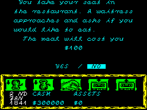 Modified screenshot of Tai Pan on the ZX Spectrum