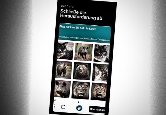 Abbildung zeigt 3. Tafel während Registrierung, ein Captcha. Das kriegen nur Leute, denen unterstellt wird, kein Mensch zu sein, weil sie auf ihre Daten aufpassen und eben nicht Standort, Name, Geburtstag, detaillierte Arztberichte vorlegen.
Oder Leute, die einfach nur als Daten-Batterie benutzt werden sollen - zum KI-Training.
Das kommt nicht in Frage.