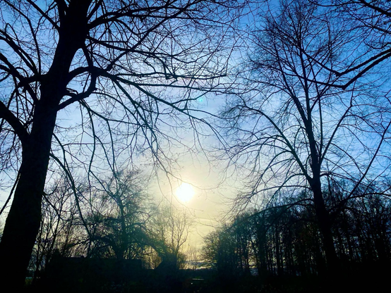 Wintry sun photographed recently 