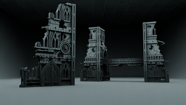 Modular imperial terrain for use in Warhammer 40k