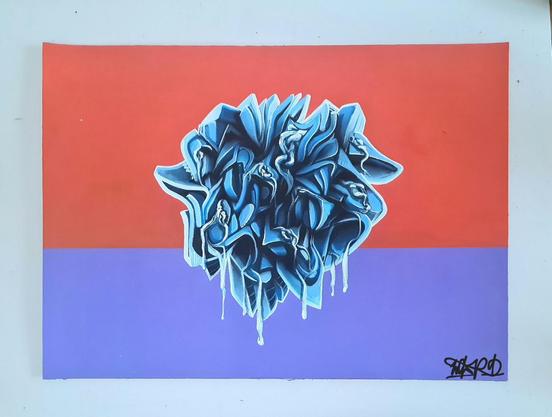 Abstraktes Graffiti, Graffitiabstraktion, acryl auf Papier, acrylic on paper, fine art, streetart, by Fabian Zolar www.zolart.de