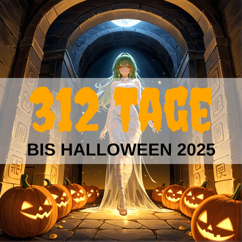 Image created using AI technology provided by Fooocus v2.5.5 (https://github.com/lllyasviel/Fooocus).
Front text: "311 Tage bis Halloween 2025"
