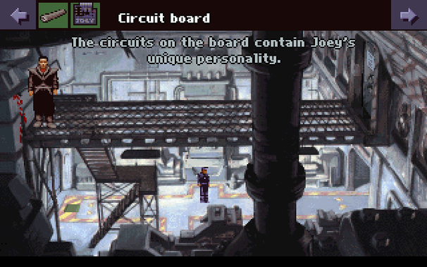 Screenshot of Beneath a Steel Sky.