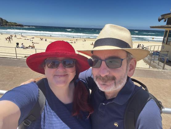 Kris and John at Bondi Beach