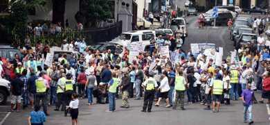 Recent demonstration in Jamestown