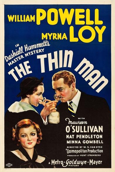 Four posters for the 1934 pre-code screwball comedy “The Thin Man” from The USA, Sweden, Spain and Czechoslovakia.