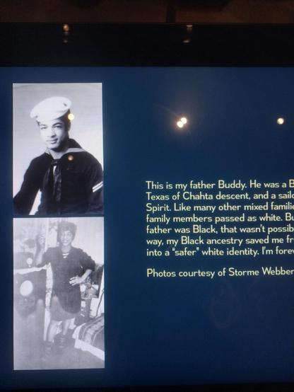 This is my father #Buddy. He was a B Texas of #Chahta descent, and a sailo Spirit. Like many other mixed familie family members passed as white. Bu father was Black, that wasn't possib way, my Black ancestry saved me fr into a "safer" white identity. I'm forev
