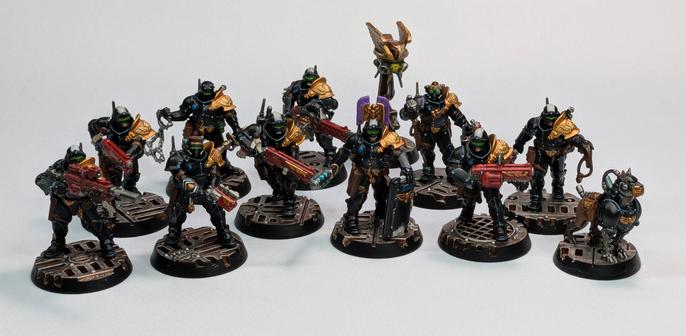 Exaction Squad Kill Team painted after the box art.