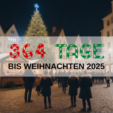 Image created using AI technology provided by Fooocus v2.5.5 (https://github.com/lllyasviel/Fooocus).
Front text: "364 Tage bis Weihnachten 2025"