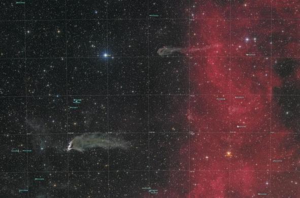 12-inch lacerta remote, NA, astrofotografie, astronomie, astronomy, astrophotography, cg1, cg2, cometary globule, emission nebula, emissionsnebel, gum nebula, hakos, hakos guest farm, ias, ias observatory, ias observatory hakos, khomas, namibia, puppis, world