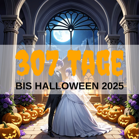 Image created using AI technology provided by Fooocus v2.5.5 (https://github.com/lllyasviel/Fooocus).
Front text: "307 Tage bis Halloween 2025"