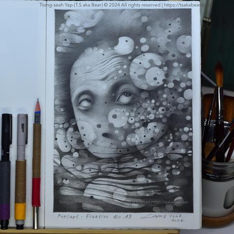 Percept - Fixation No.19 | Drawing | Year 2024

Forgetfulness, and its rediscovery was nevertheless an endeavour after a strainable meander around the sidelines of quadrangle. 

----------------------
Ink pen and pencil on Saunders waterford acid-free watercolour paper | 19cm x 28cm | Tiong-seah Yap © 2024 All rights reserved | https://tsakabear.com/2024/08/percept-fixation-no-19-drawing/