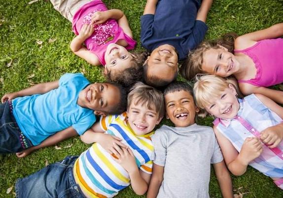RIS Schools. Primary School studentd being happy