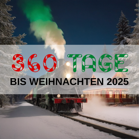 Image created using AI technology provided by Fooocus v2.5.5 (https://github.com/lllyasviel/Fooocus).
Front text: "360 Tage bis Weihnachten 2025"