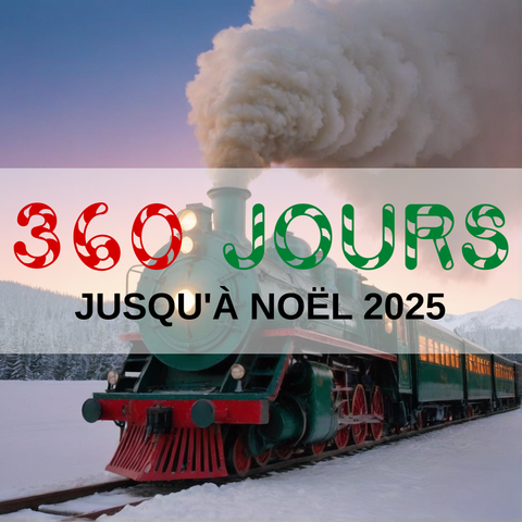 Image created using AI technology provided by Fooocus v2.5.5 (https://github.com/lllyasviel/Fooocus).
Front text: "360 jours jusqu'à Noël 2025"