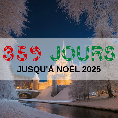 Image created using AI technology provided by Fooocus v2.5.5 (https://github.com/lllyasviel/Fooocus).
Front text: "359 jours jusqu'à Noël 2025"