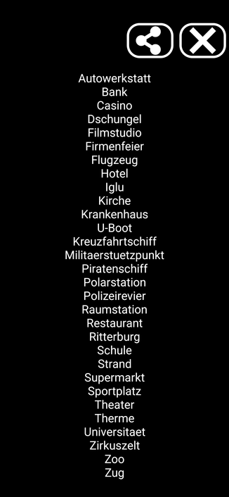 Orte teilbar mit QrCode