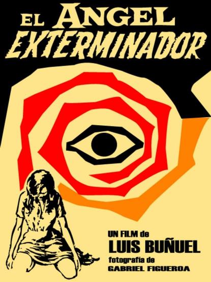 Four posters for the 1962 Mexican surrealist dark comedy film “The Exterminating Angel” from Mexico, Czechoslovakia, Germany and Italy.