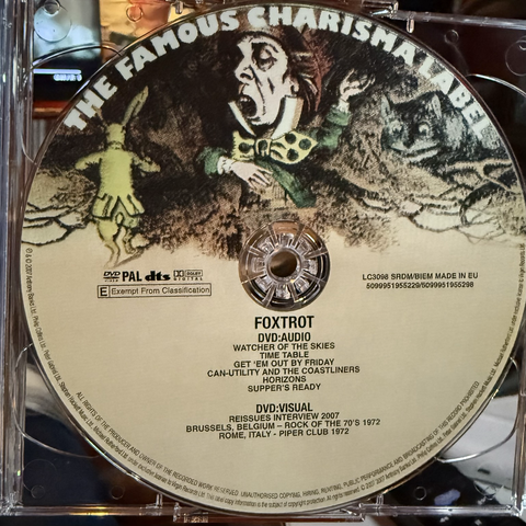 Genesis Mad Hatter label art for Foxtrot album