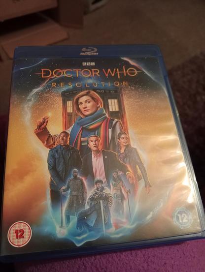 Our blu-ray copy of the Doctor Who special RESOLUTION