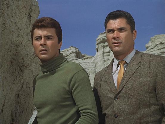 James Darren and Robert Colbert, stars of 1960s Sci-Fi series, The Time Tunnel.
