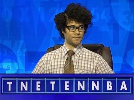 Maurice Moss on Countdown spelling TNETENNBA