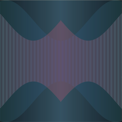 Layers of pink and blue lines creating a waves gradient pattern 