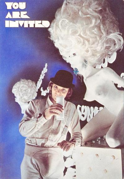 Four posters for the 1971 Stanley Kubrick film “A Clockwork Orange” from The USA, Japan, Ghana and Poland.