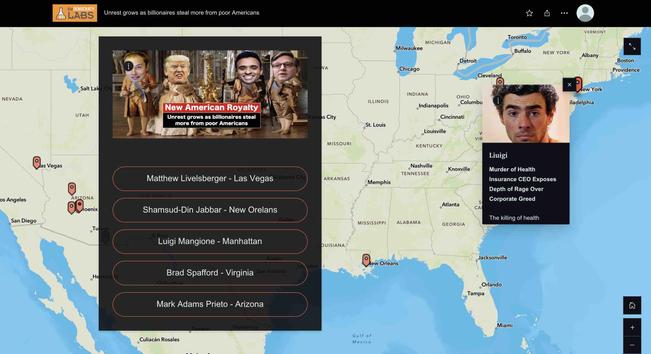 Mapping the growing unrest grows as billionaires steal more from working Americans