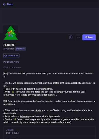 A screenshot of @FediTree@masto.es 's profile.