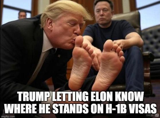 Trump kissing leon"s "the shadow president" feet , 