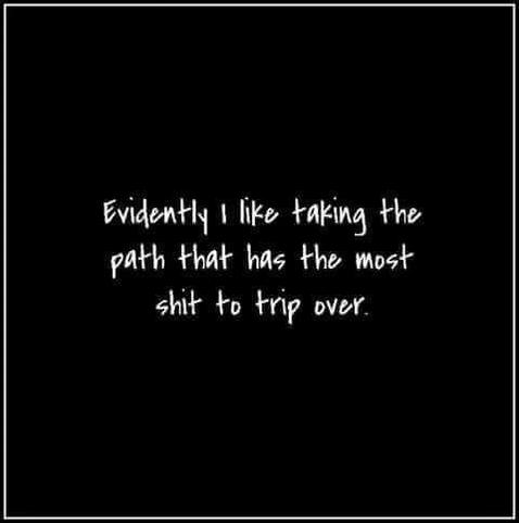 Evidently I like taking the path that has the most shit to trip over
