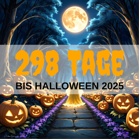 Image created using AI technology provided by Fooocus v2.5.5 (https://github.com/lllyasviel/Fooocus).
Front text: "298 Tage bis Halloween 2025"