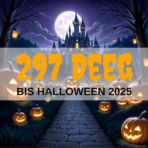Image created using AI technology provided by Fooocus v2.5.5 (https://github.com/lllyasviel/Fooocus).
Front text: "297 Deeg bis Halloween 2025"