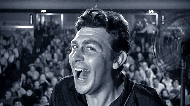Andy Griffith as Lonesome Rhodes in A Face in the Crowd