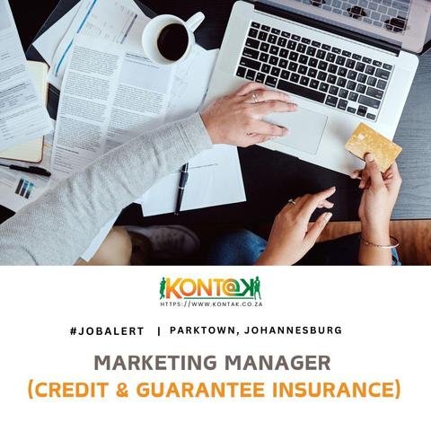 Marketing Manager (Credit & Guarantee Insurance) (JB4971) at Kontak Recruitment in Johannesburg 